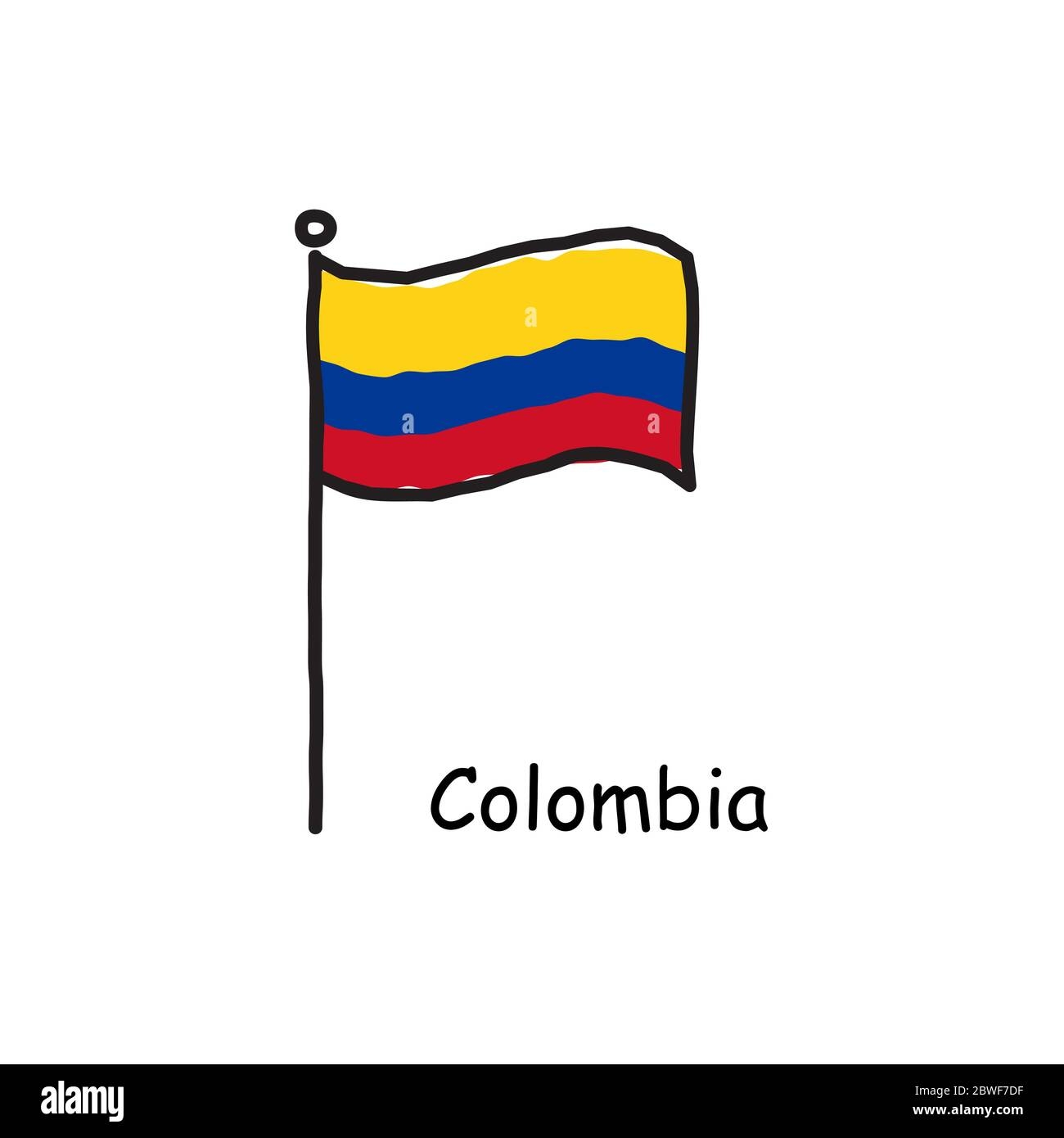 colombia flag coloring