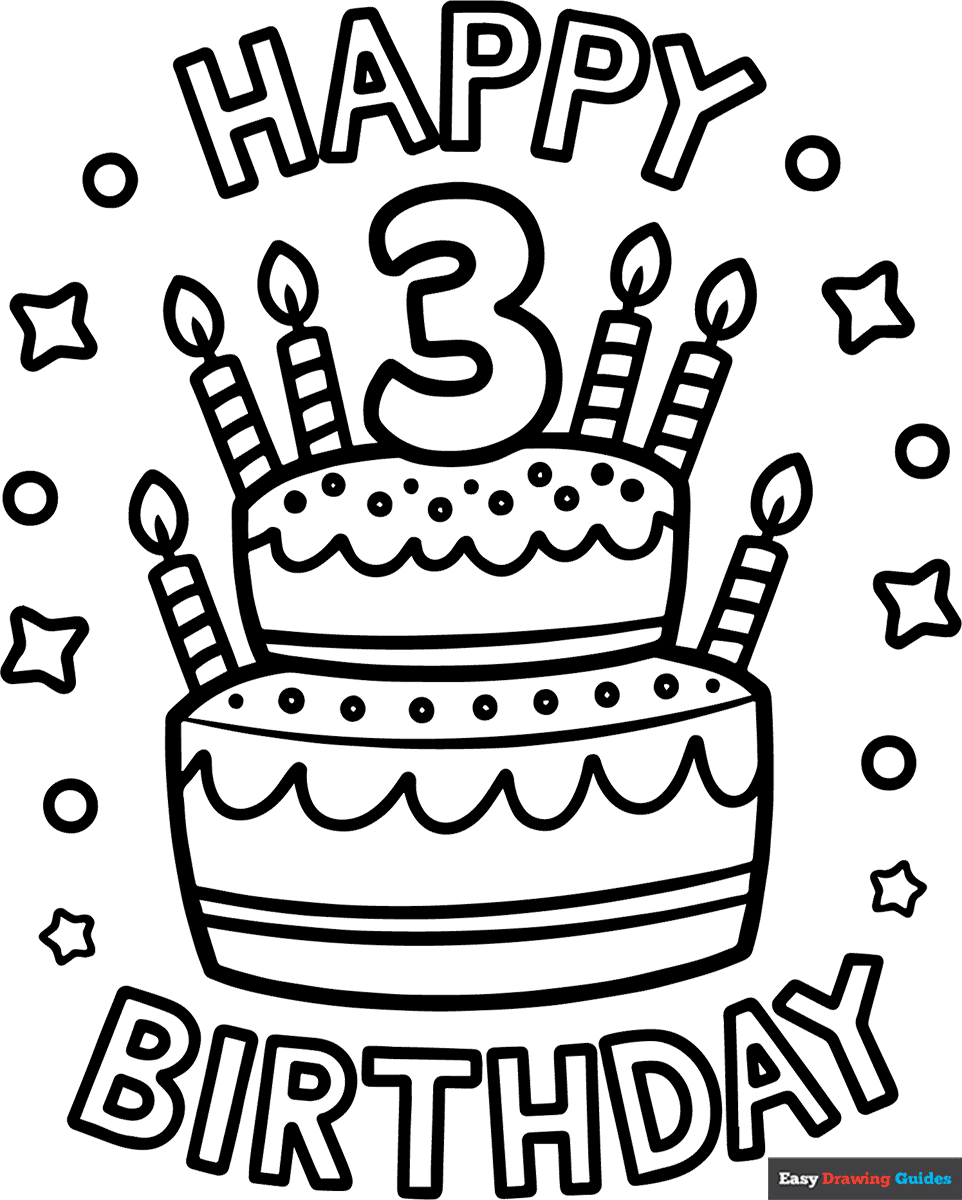 birthday printable coloring pages