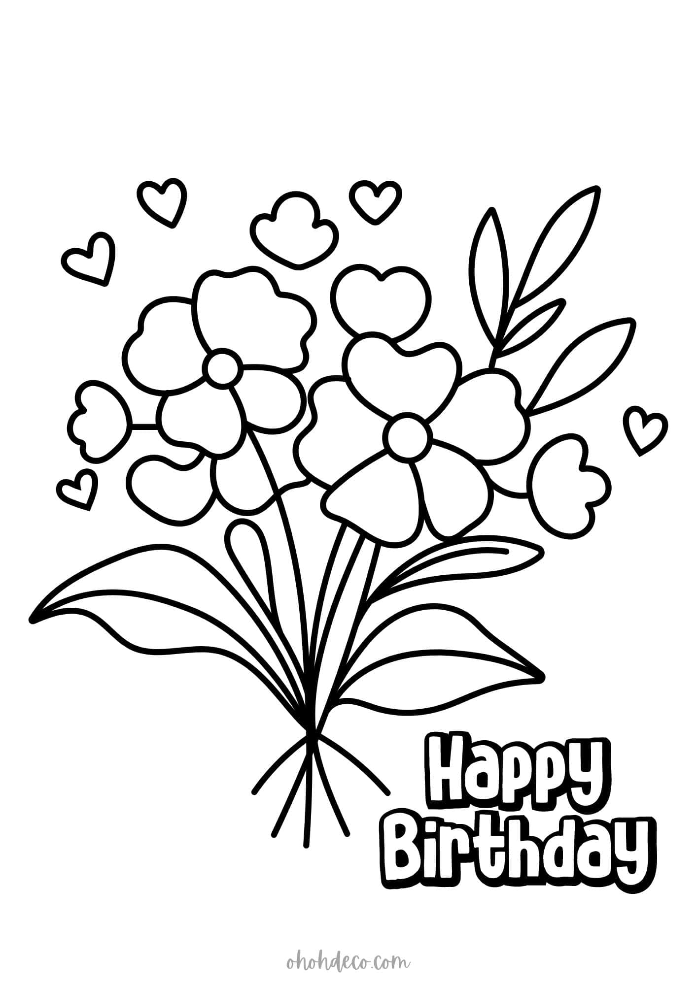 free happy birthday coloring pages printable