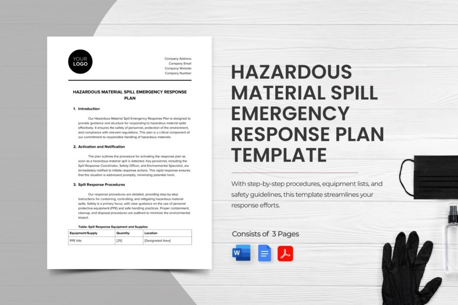 Hazardous Material Spill Emergency Response Plan Template In Word PDF Google Docs Download Template