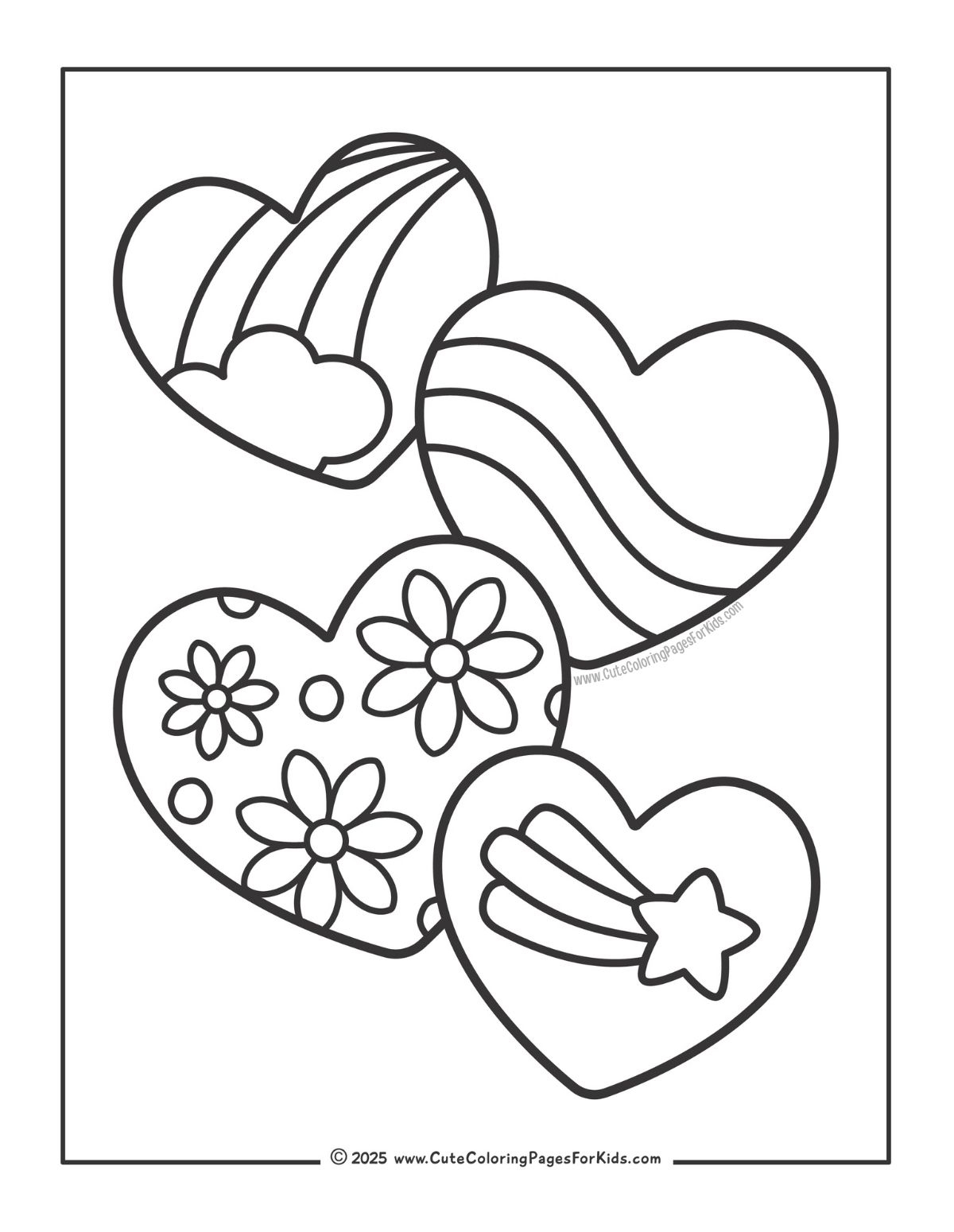 free printable hearts