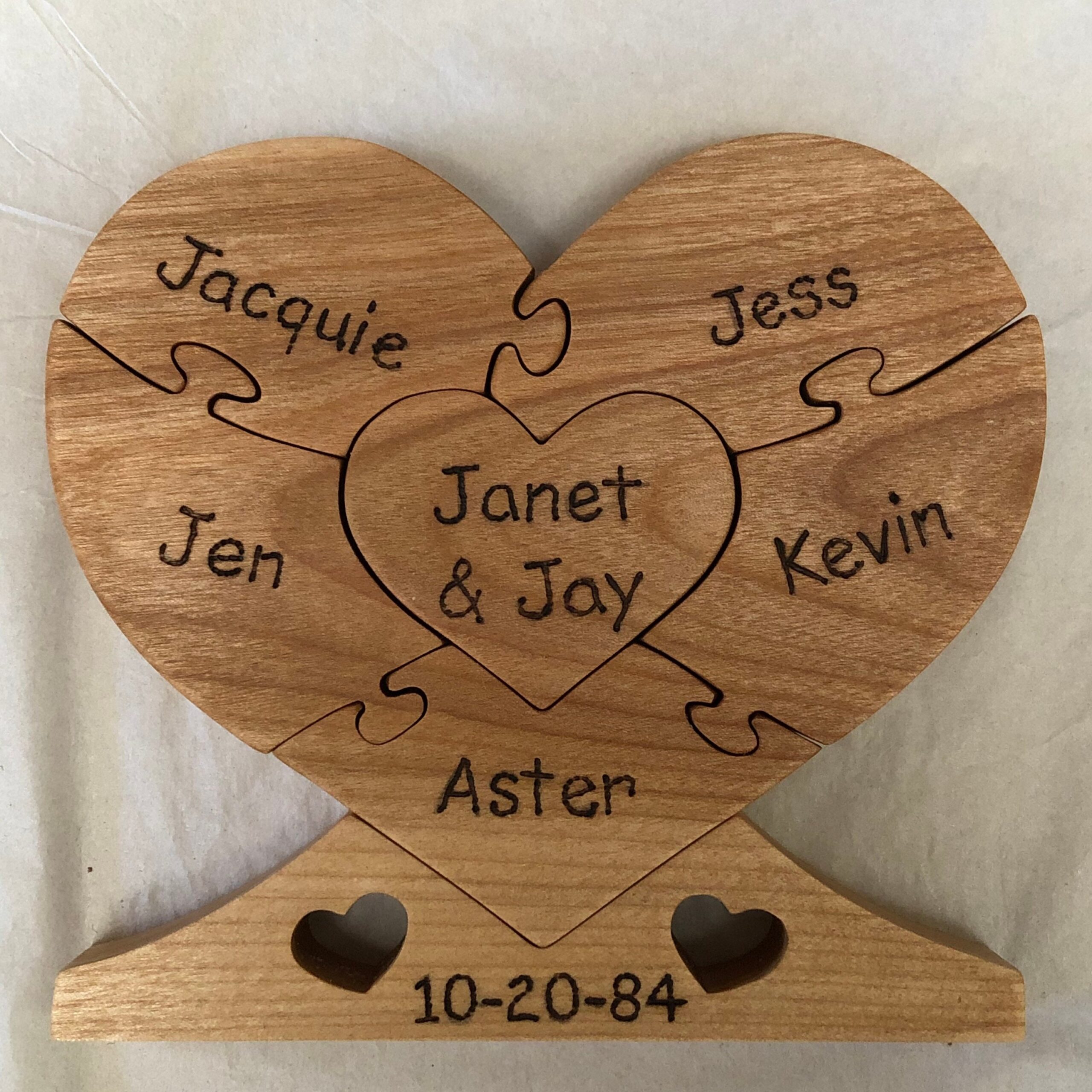 6 piece heart puzzle template
