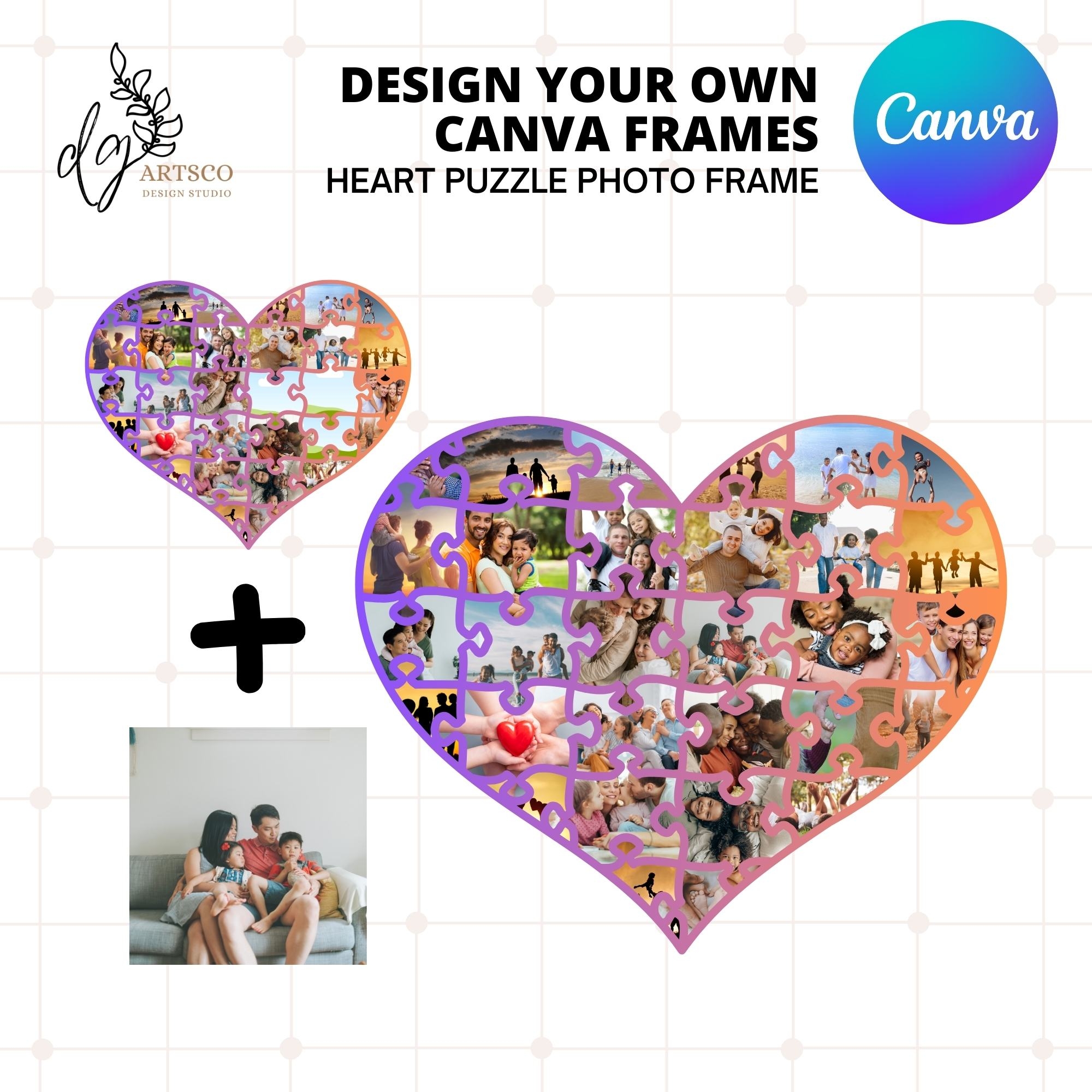 puzzle collage template