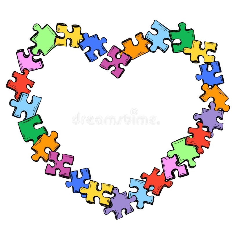 heart puzzle powerpoint template