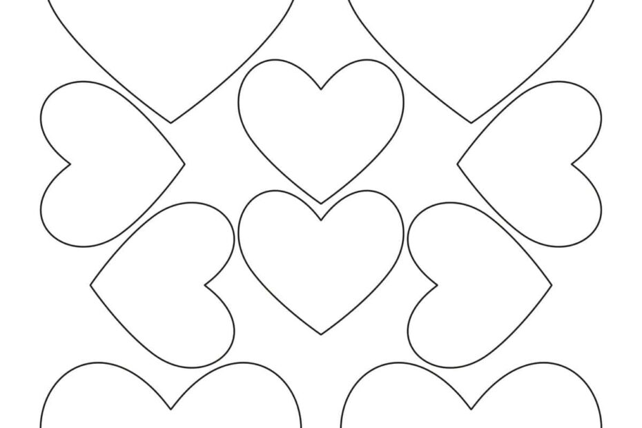 Heart Template Coloring Page Childhood Magic