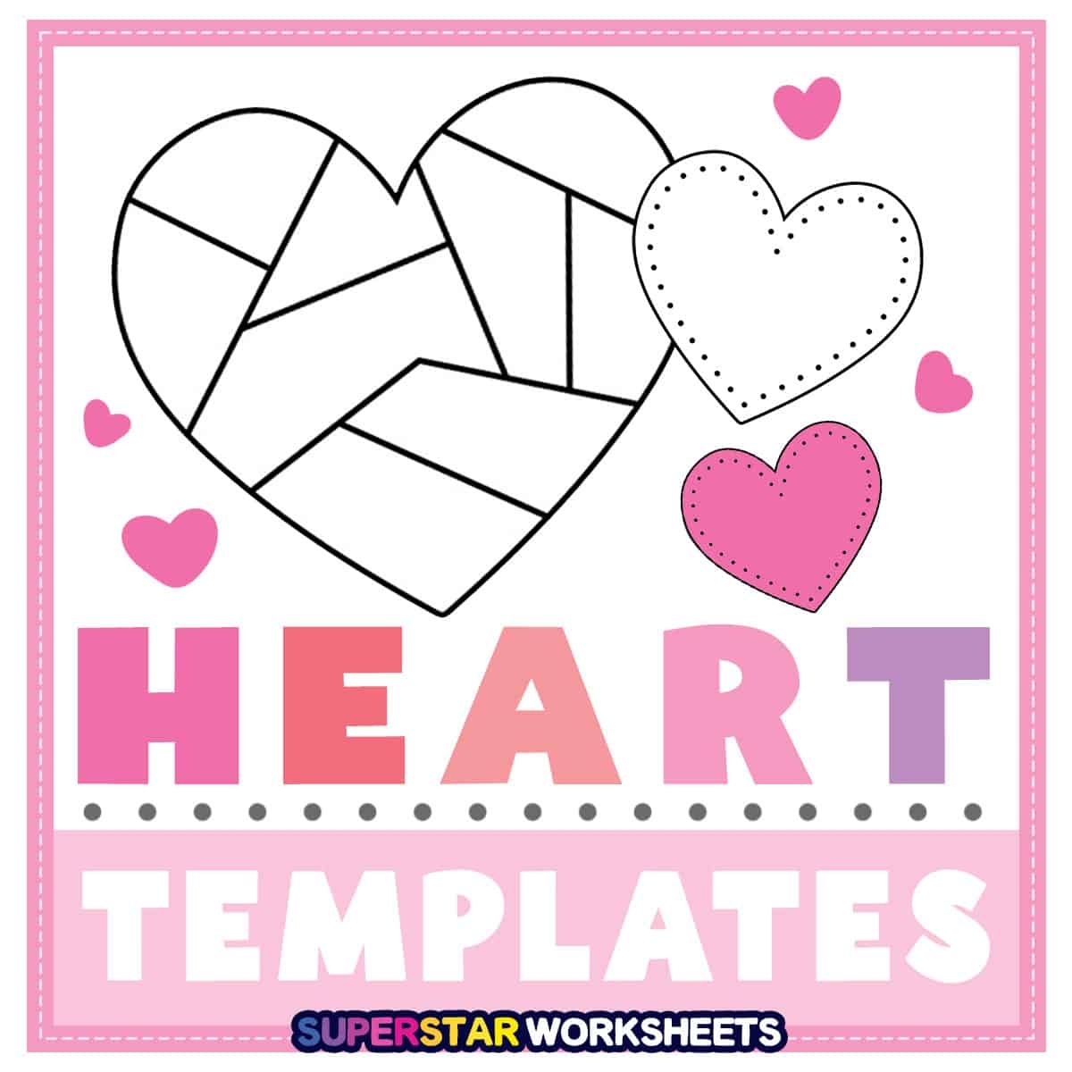 big heart template printable free