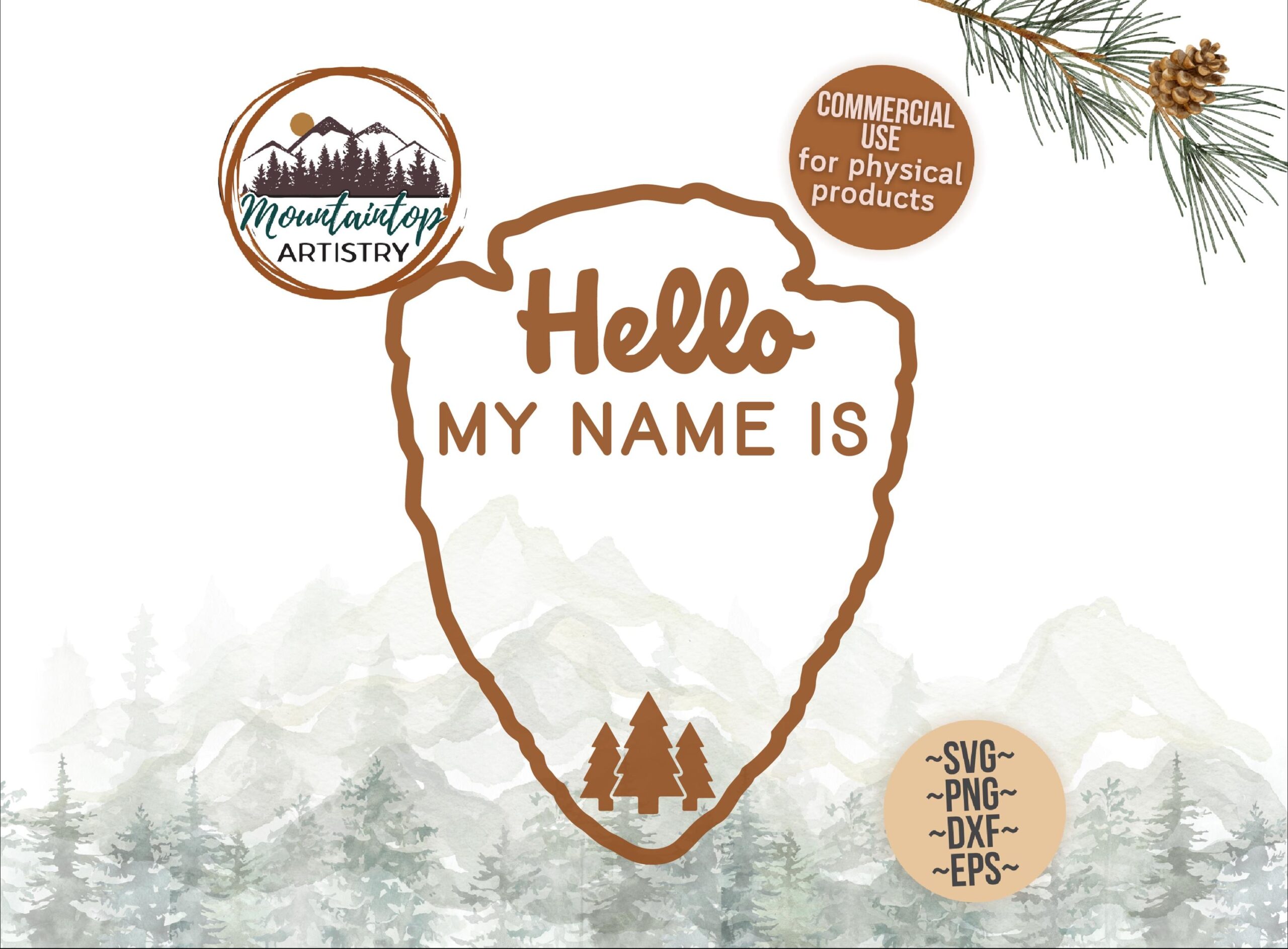 Hello My Name Is Sign Printable Name Tag Forest Classroom Decor Hello Name Tag National Park Sign School Name Tag Sign National Forest Decor