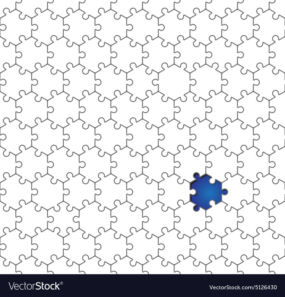 Hexagon Puzzle Template Royalty Free Vector Image