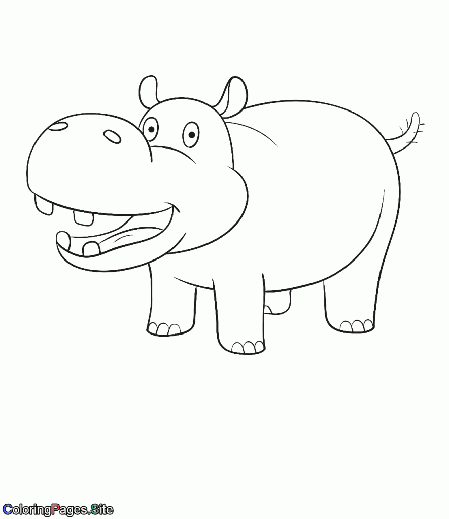 Hippo Coloring Page Coloring Pages Online