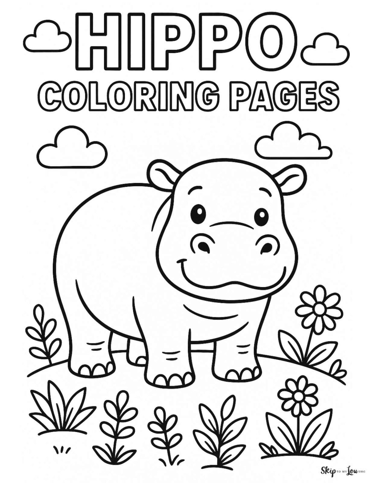 Hippo Coloring Pages Skip To My Lou