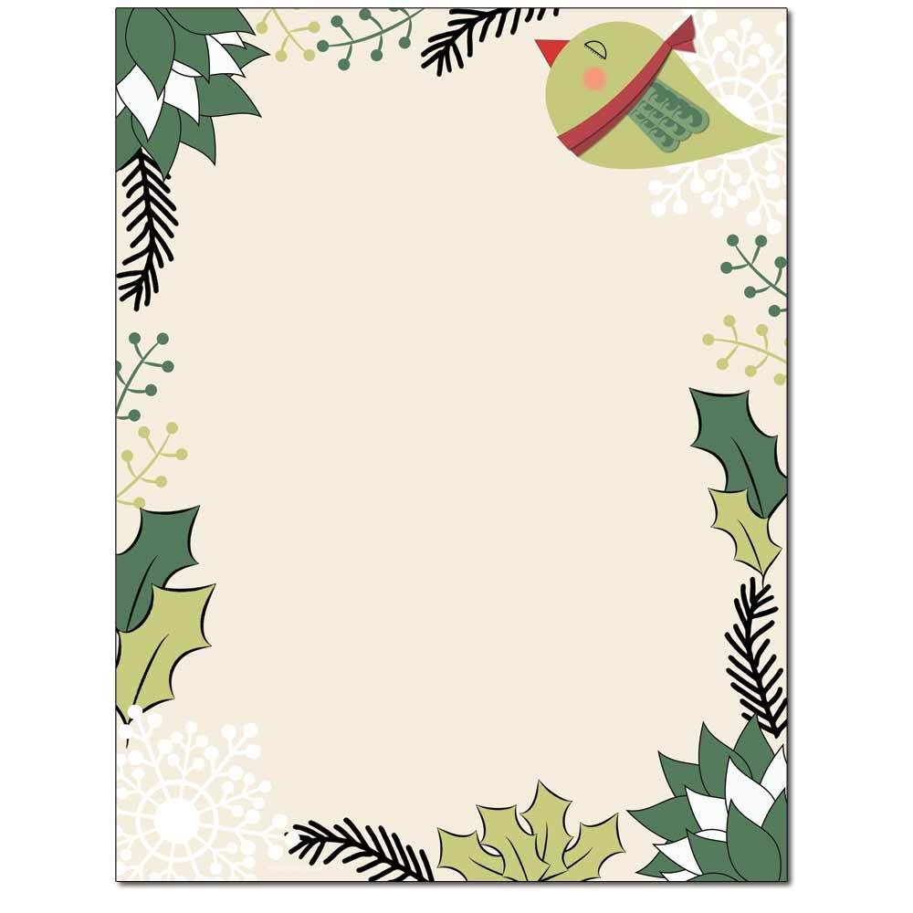 Holiday Tweet Printable Letterhead The Image Shop