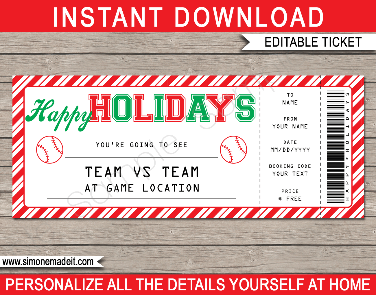 free printable baseball ticket template