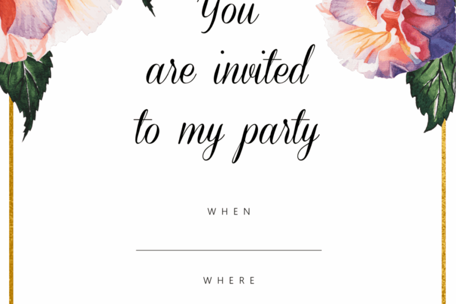 Home All Free Invitations The Original Invite Site Worksheets Library