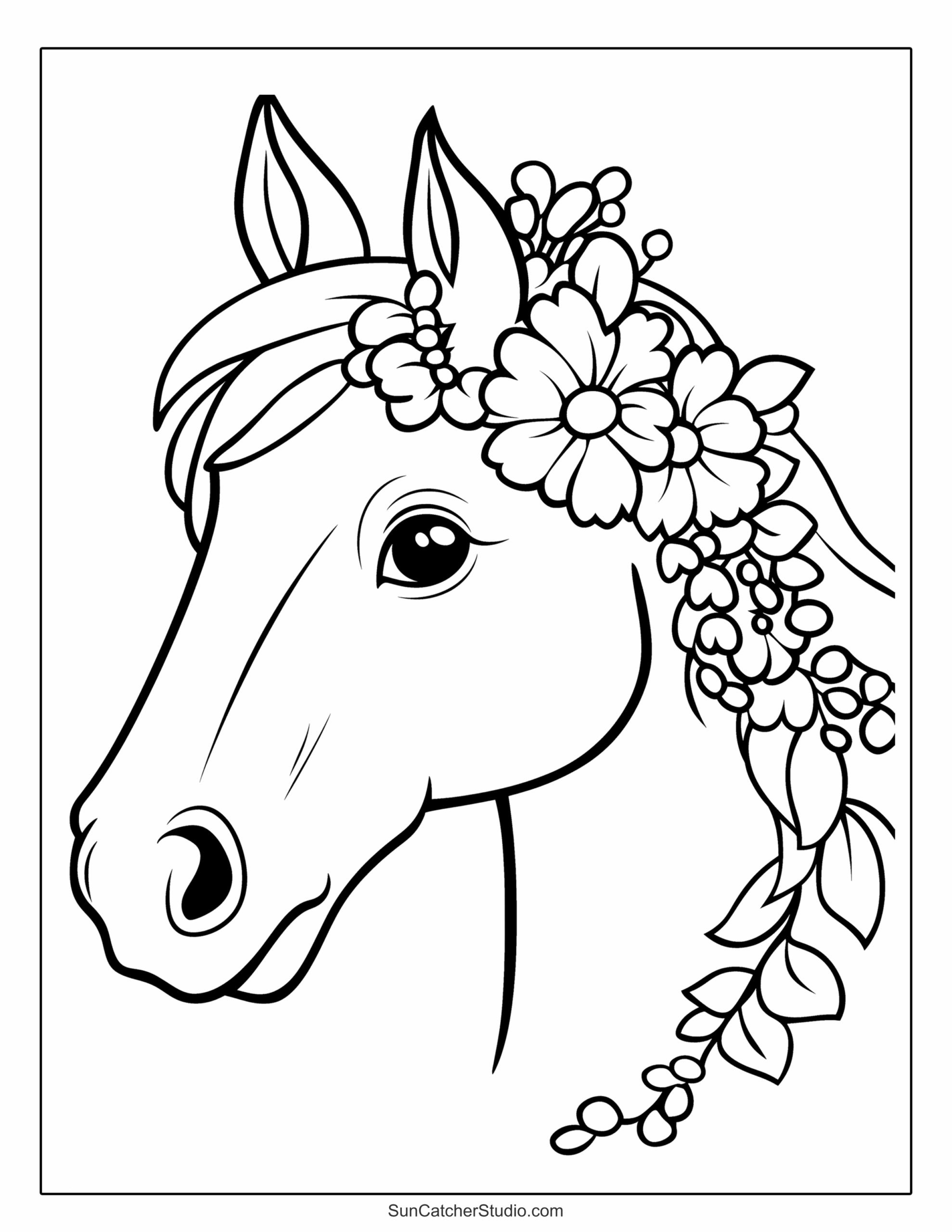 pictures to color of horses