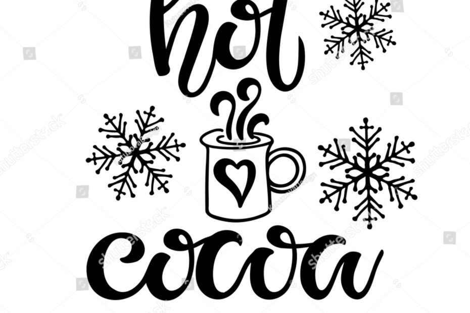 Hot Cocoa Sign Text Cocoa Mug Stock Vector Royalty Free 1832230789 Shutterstock