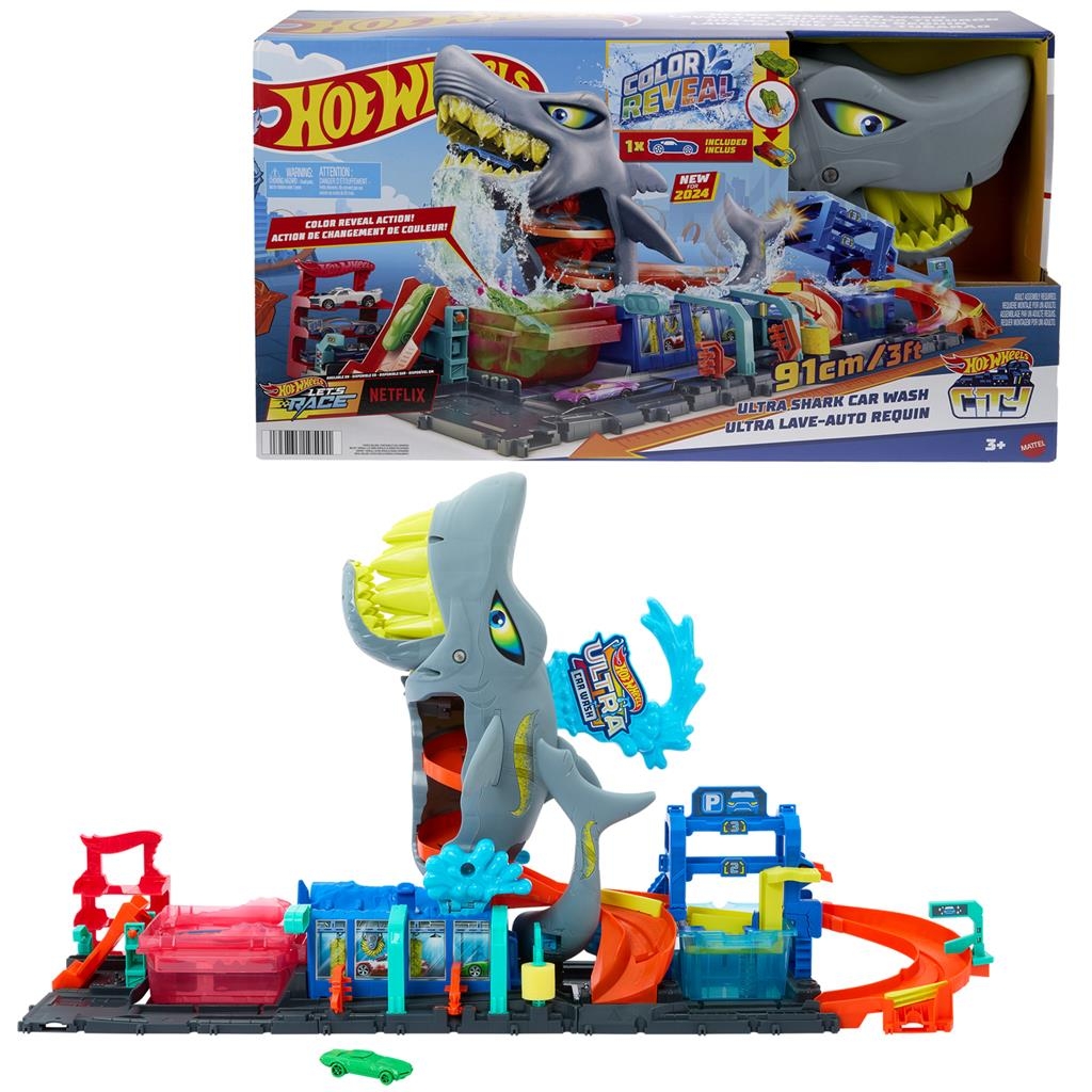 Hot Wheels City Ultra Shark Car Wash Van Der Meulen
