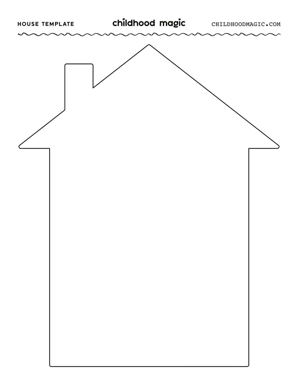 House Template Free Printable Childhood Magic