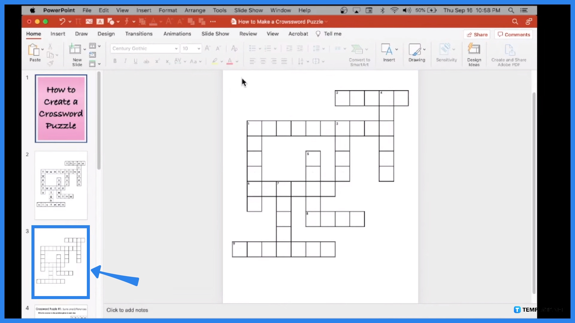 How To Do A Crossword Puzzle In Microsoft PowerPoint