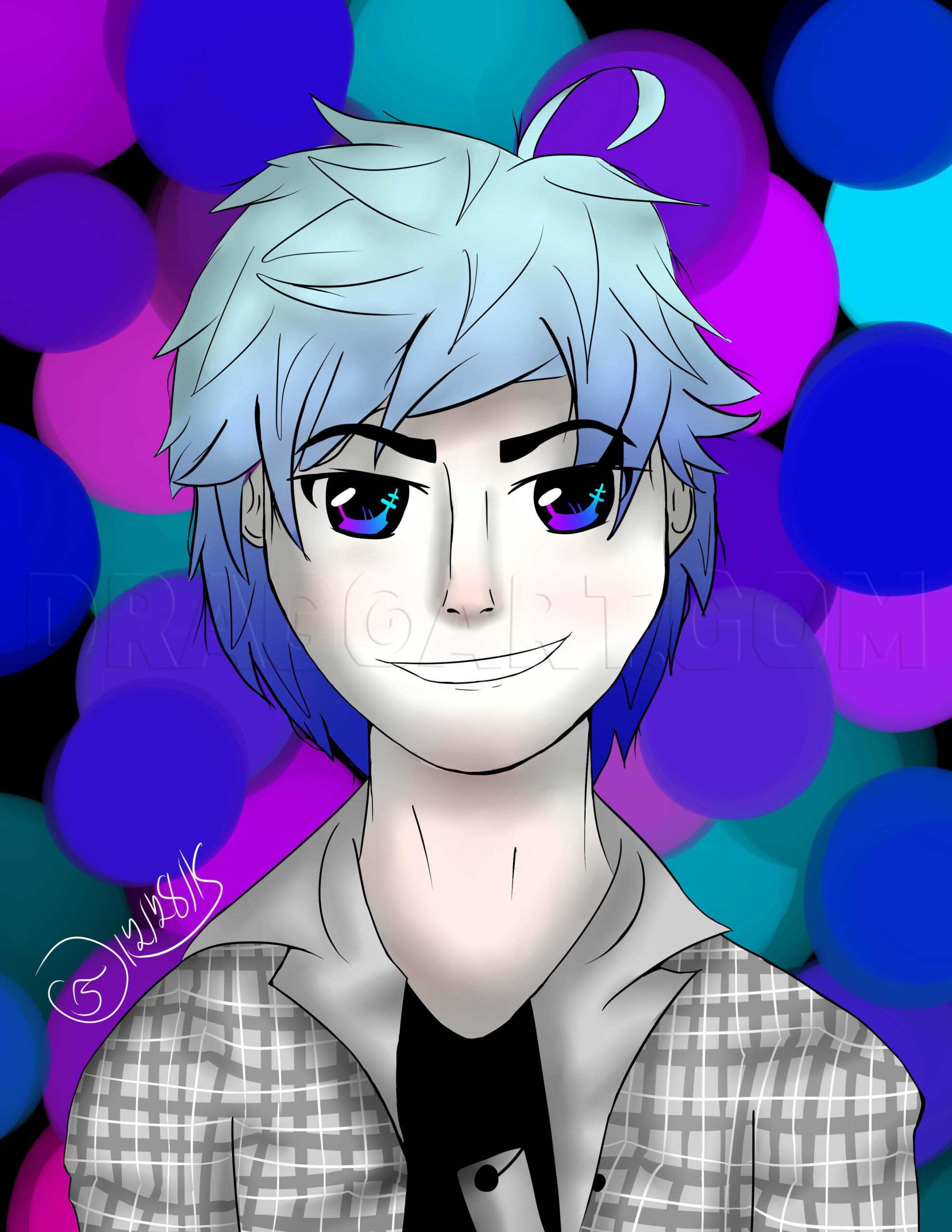 How To Draw And Color An Anime Boy Drawing Step By Step By 