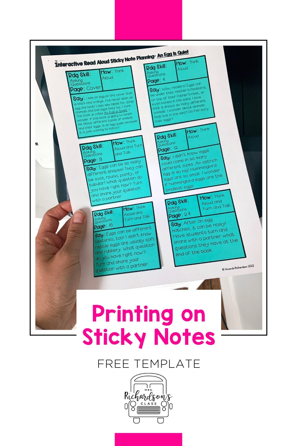 printable sticky note template