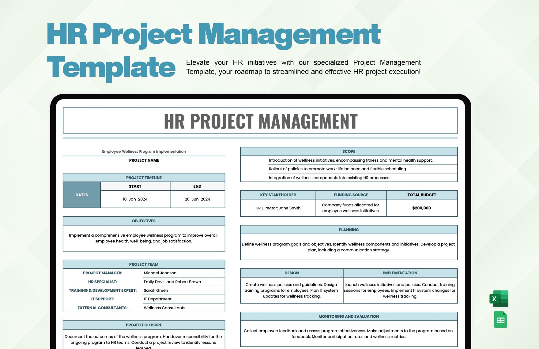 hr management plan template