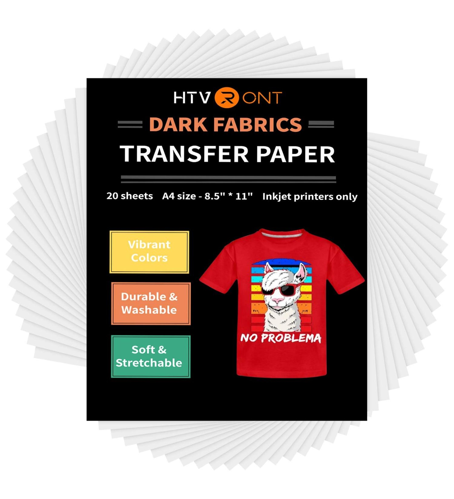 HTVRONT Heat Transfer Paper For T Shirts 20 Sheets Printable 