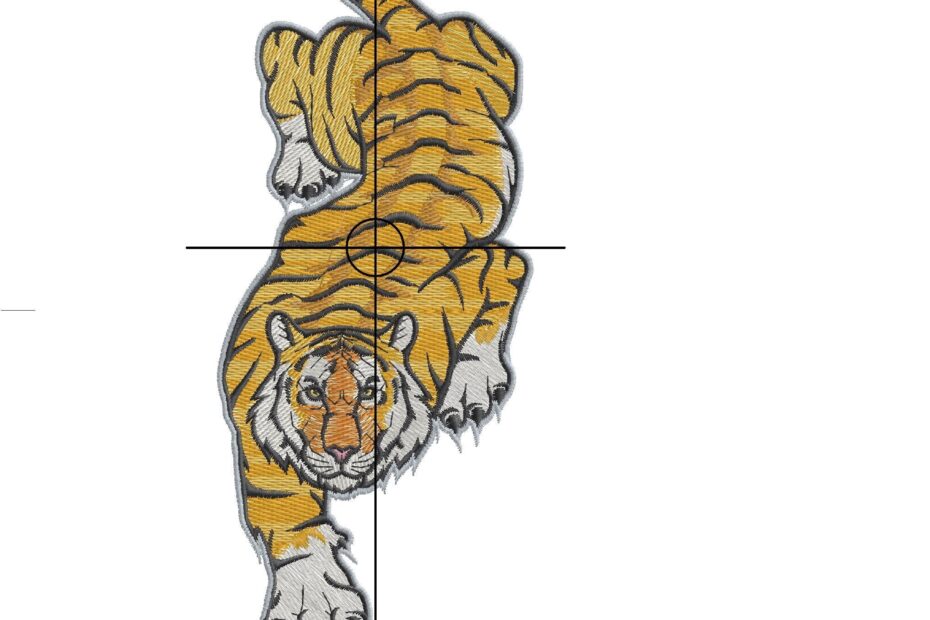 Hunting Tiger 6 Sizes Royal Present Embroidery