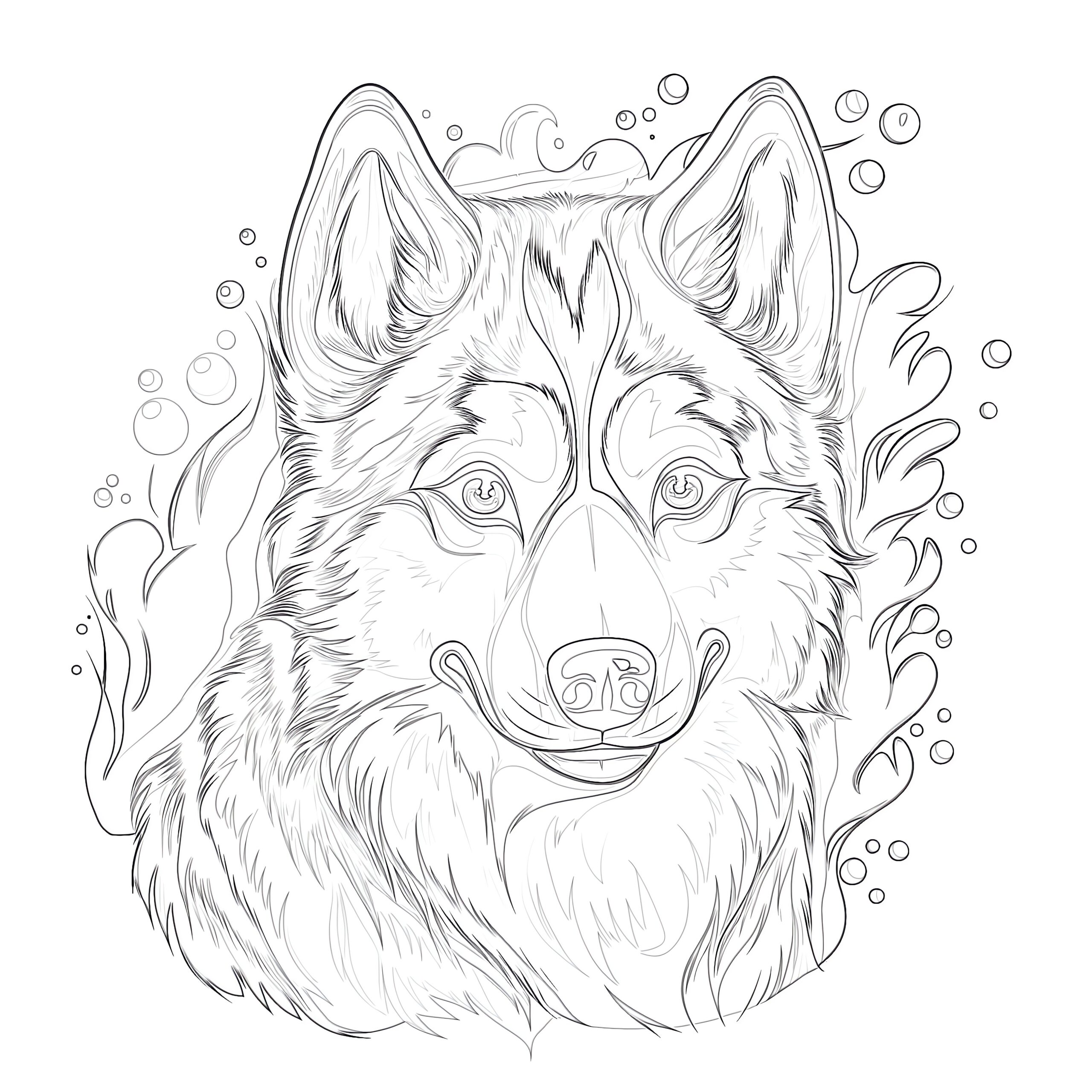 Husky Dog Coloring Page Coloring Pages Mimi Panda