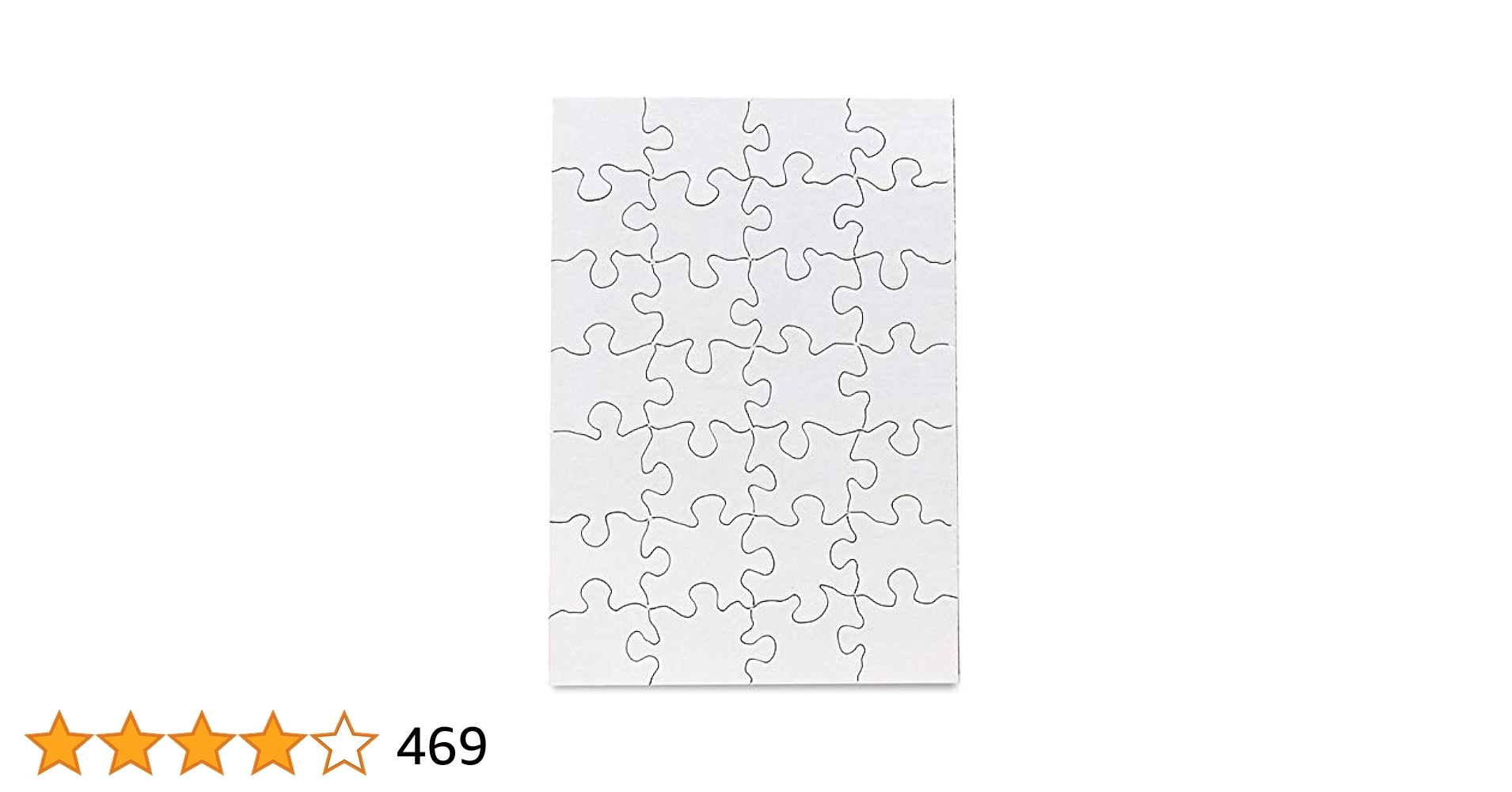 Hygloss 28 Piece Rectangle Blank Jigsaw 8 Puzzles With Envelopes 5 5