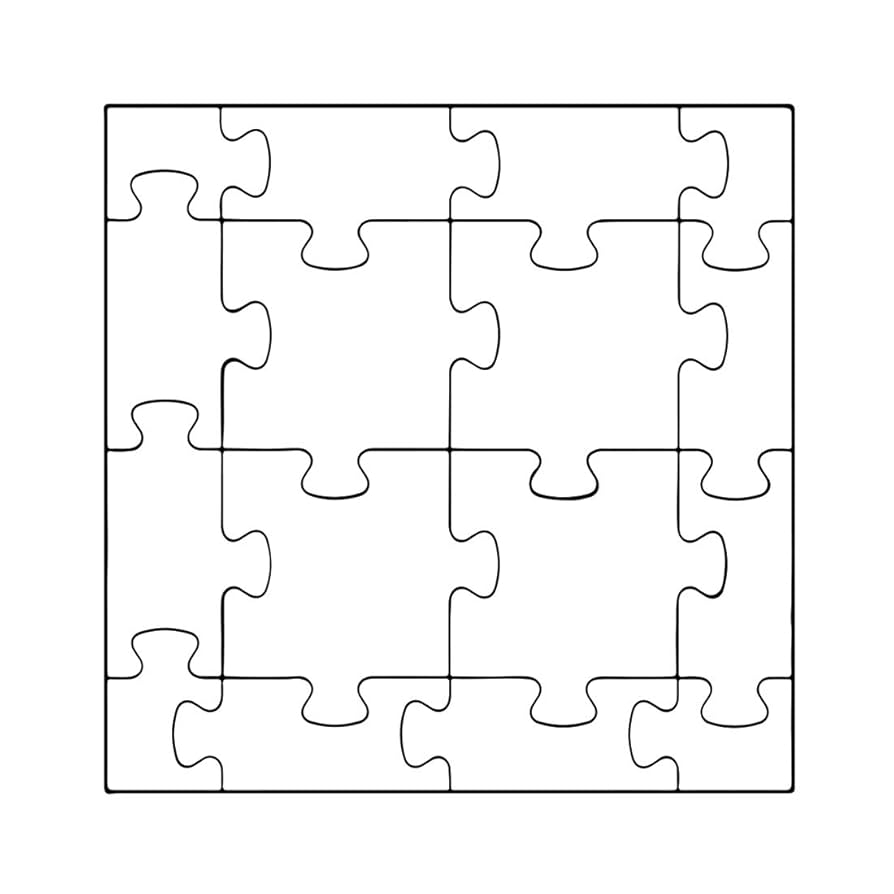 Hygloss Products Blank Community Puzzle Junior Size Fun Group Activity Great For Parties Weddings Classroom Office U0026 More 12 X 12 4 