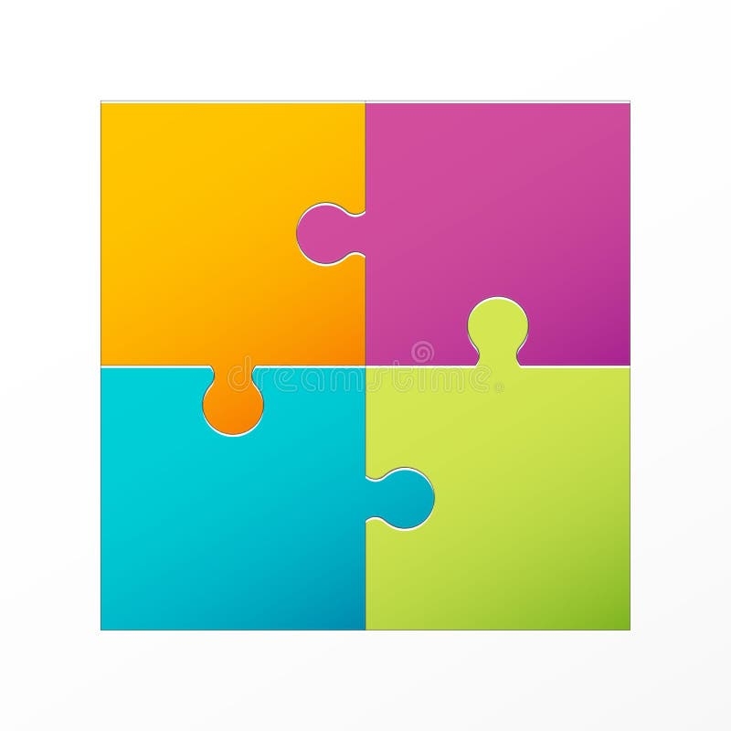 colorful puzzle piece template