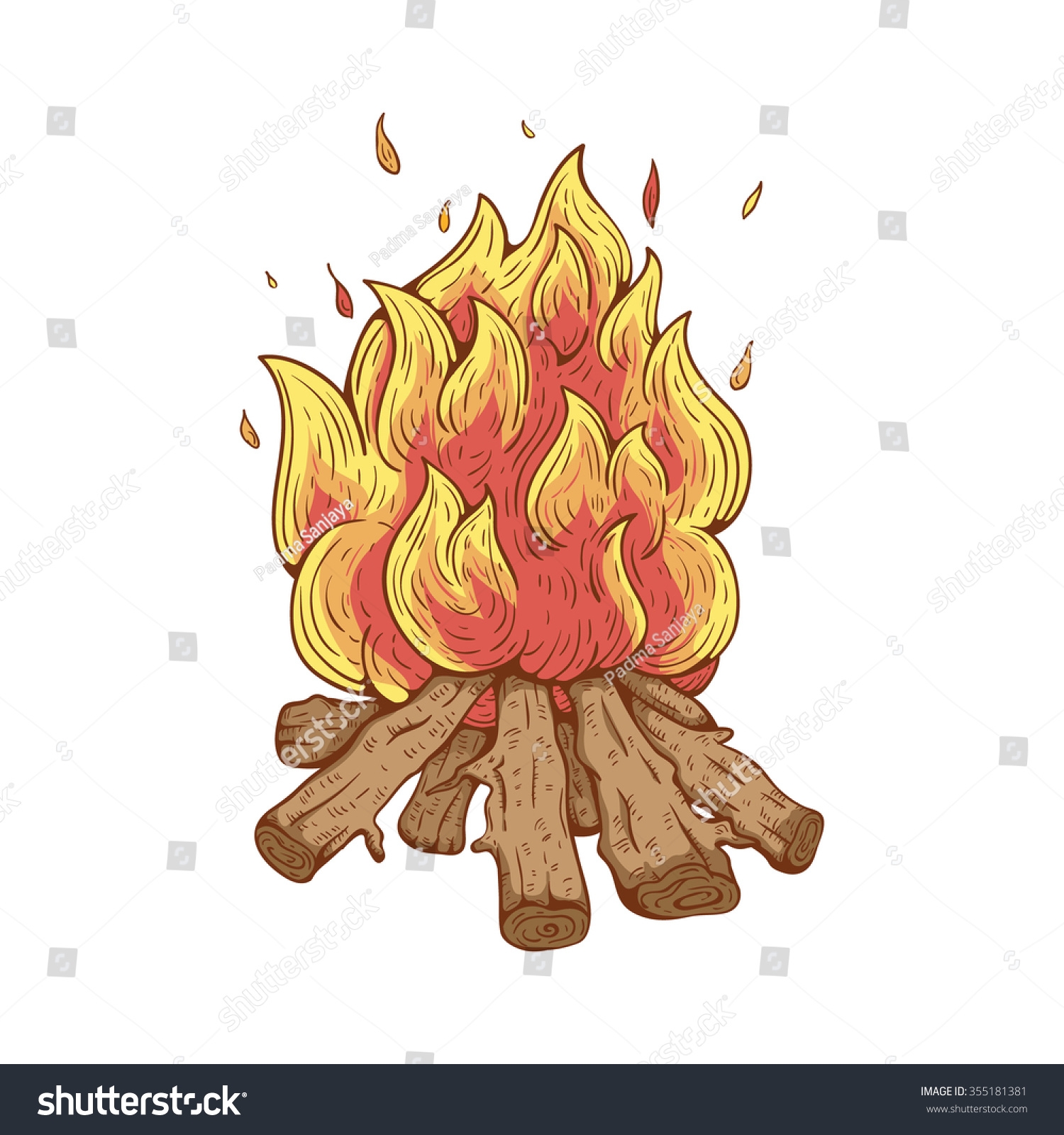 campfire pictures to color