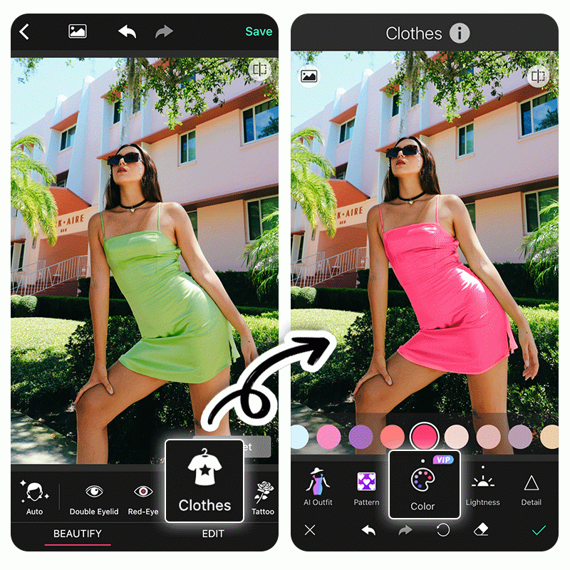 change picture colors