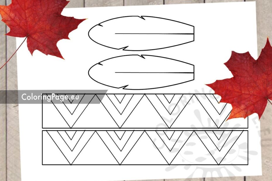 Indian Headband Craft Template Coloring Page
