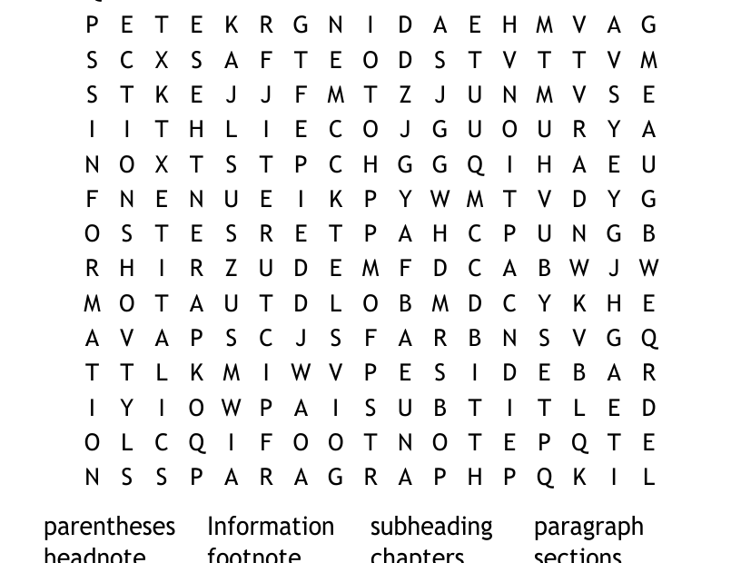 Informational Text Word Search WordMint
