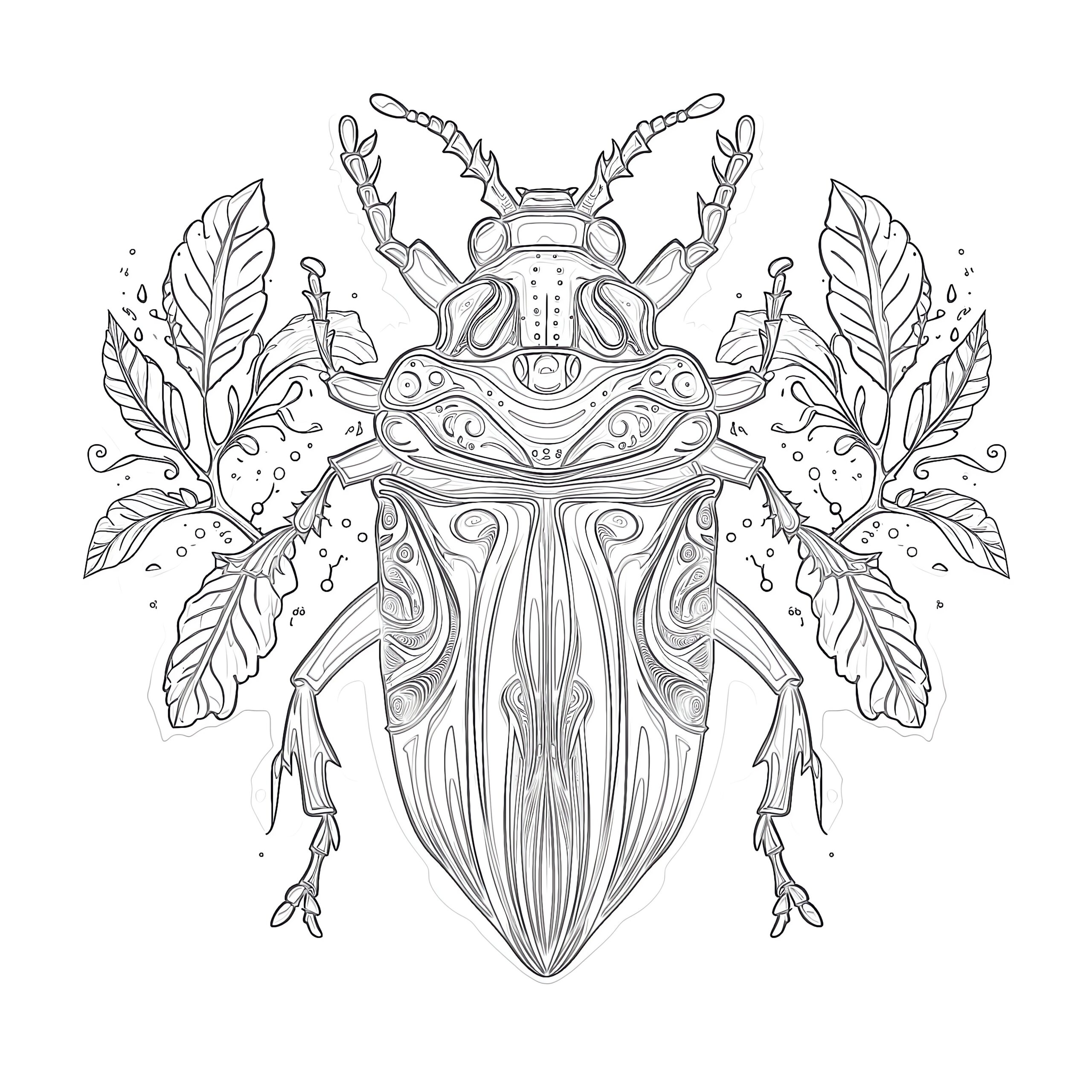 Insect Coloring Pages For Adults Coloring Pages Mimi Panda