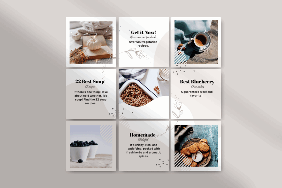 Instagram Puzzle Grid CANVA Template 3 Images Behance