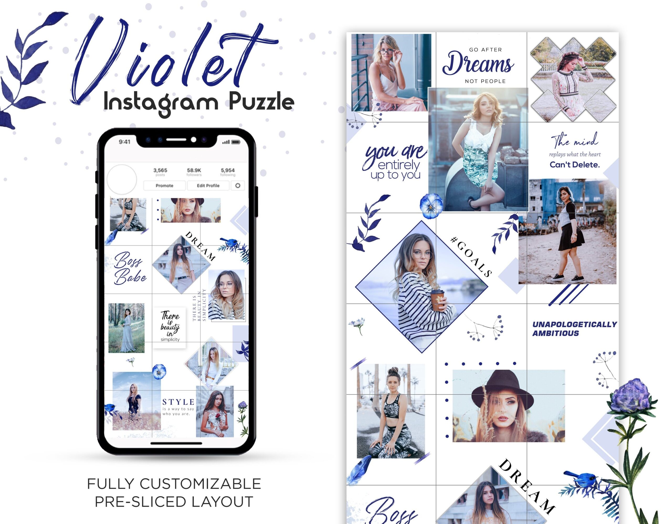 Instagram Puzzle Template Multipurpose Use PSD File Easily 