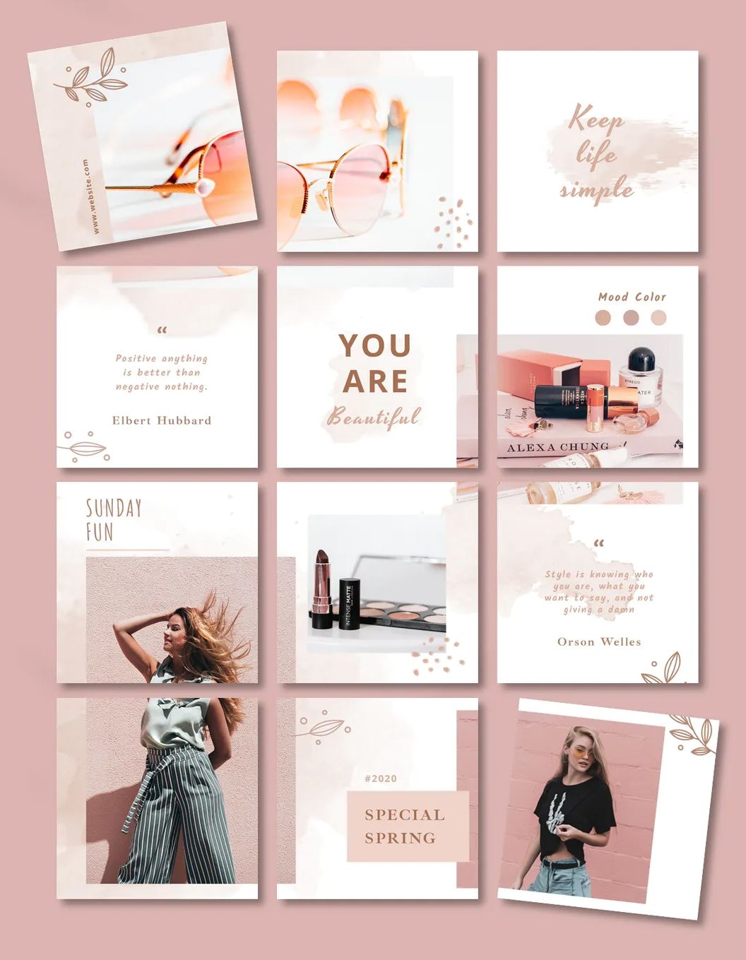 Instagram Puzzle Template PSD