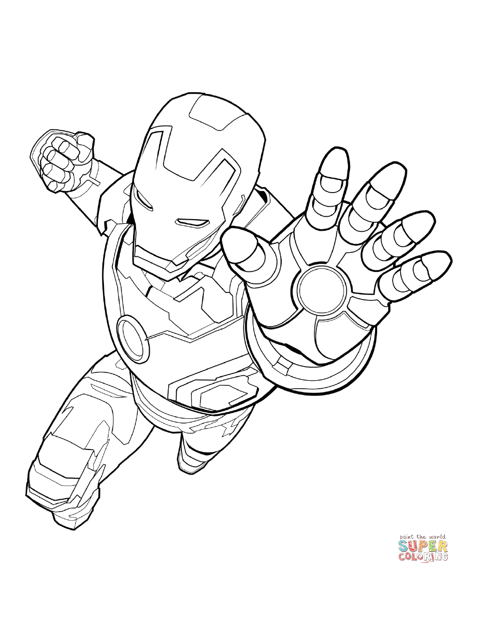 Iron Man Coloring Page Download Printable PDF Templateroller