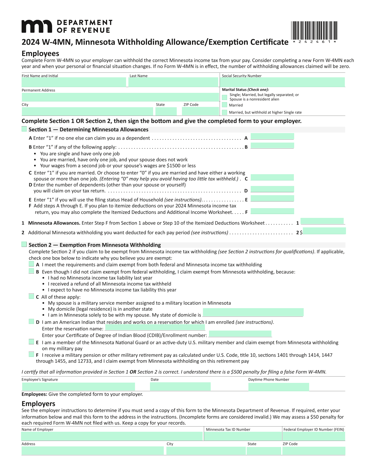 IRS W 9