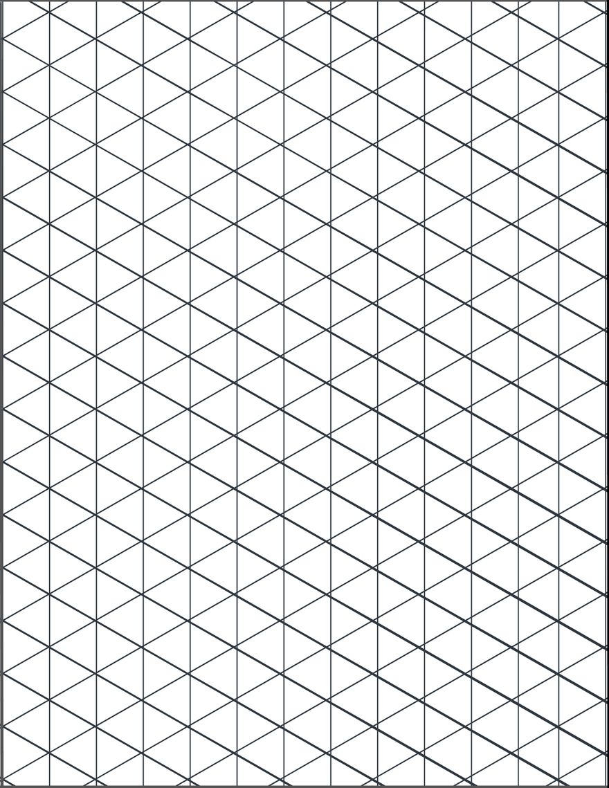 Isometric Graph Paper In Illustrator PSD Word Pages Download 