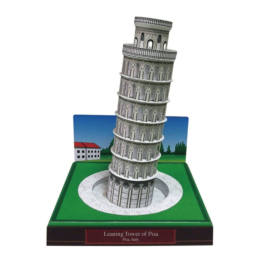 Italy Leaning Tower Of Pisa 3D Paper Model Buildings DIY Kit Handmade Crafts Puzzle For Adults