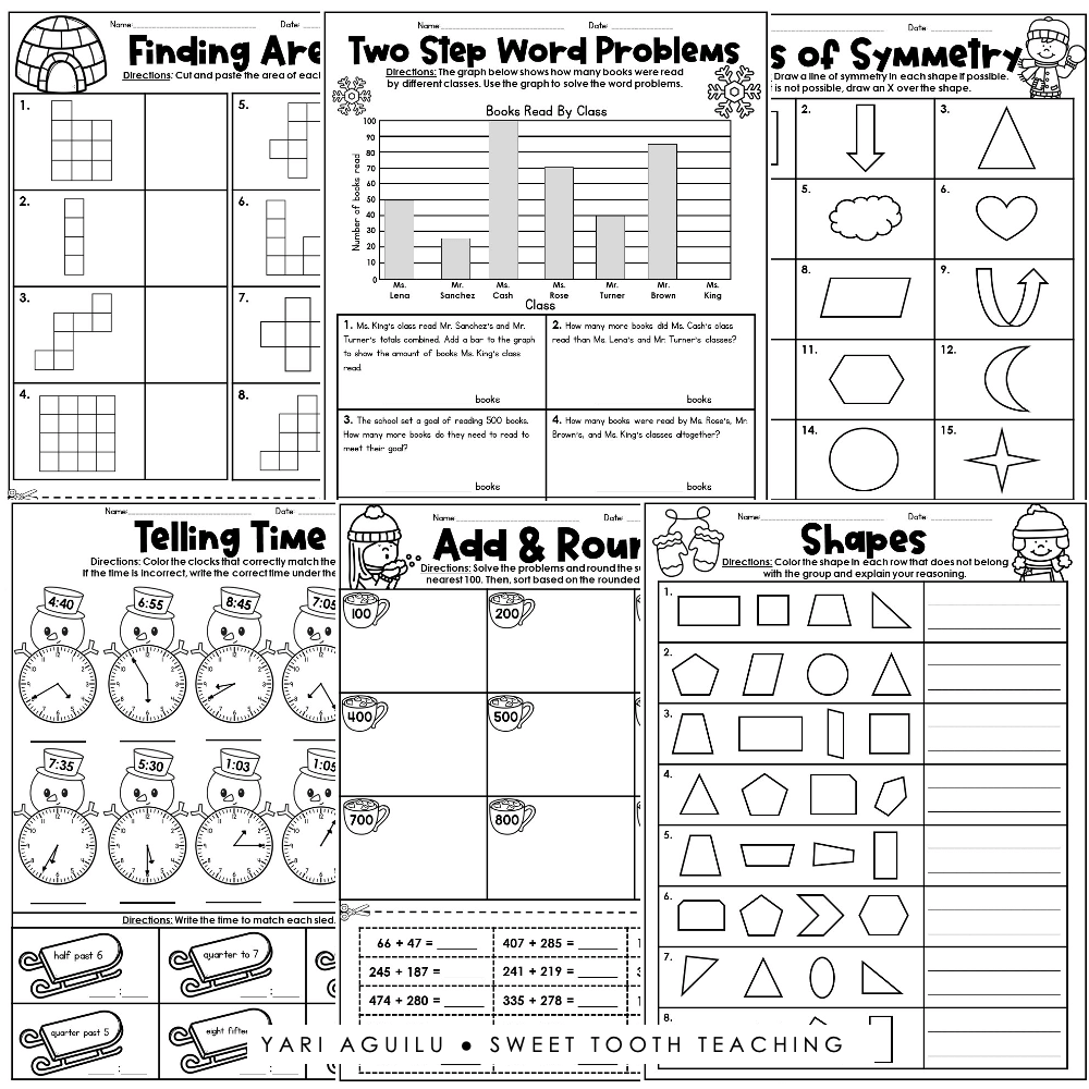 3rd grade review worksheet