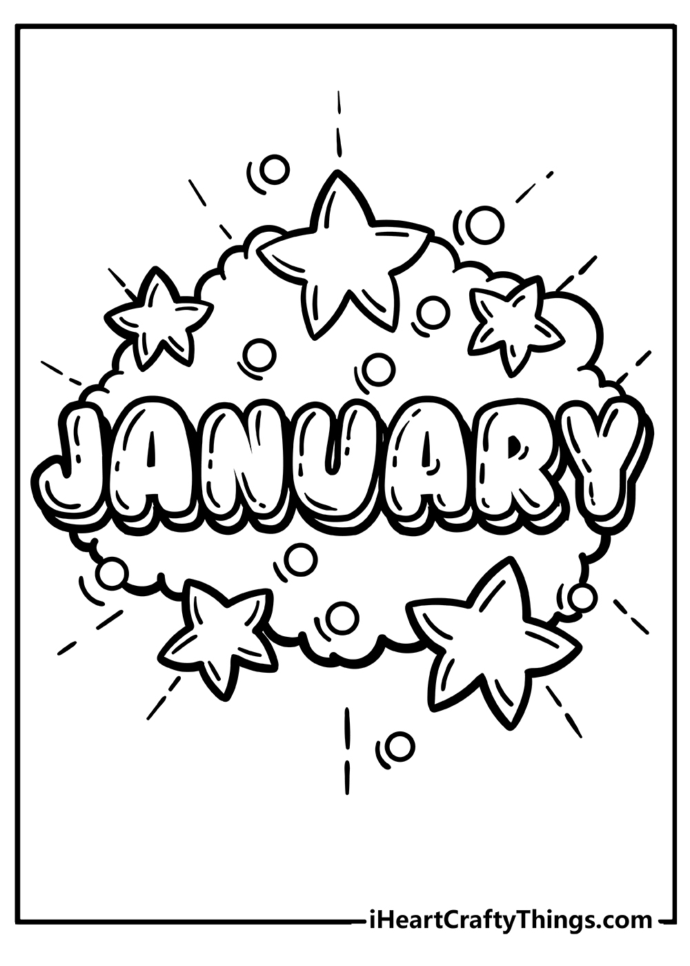 january pictures to color