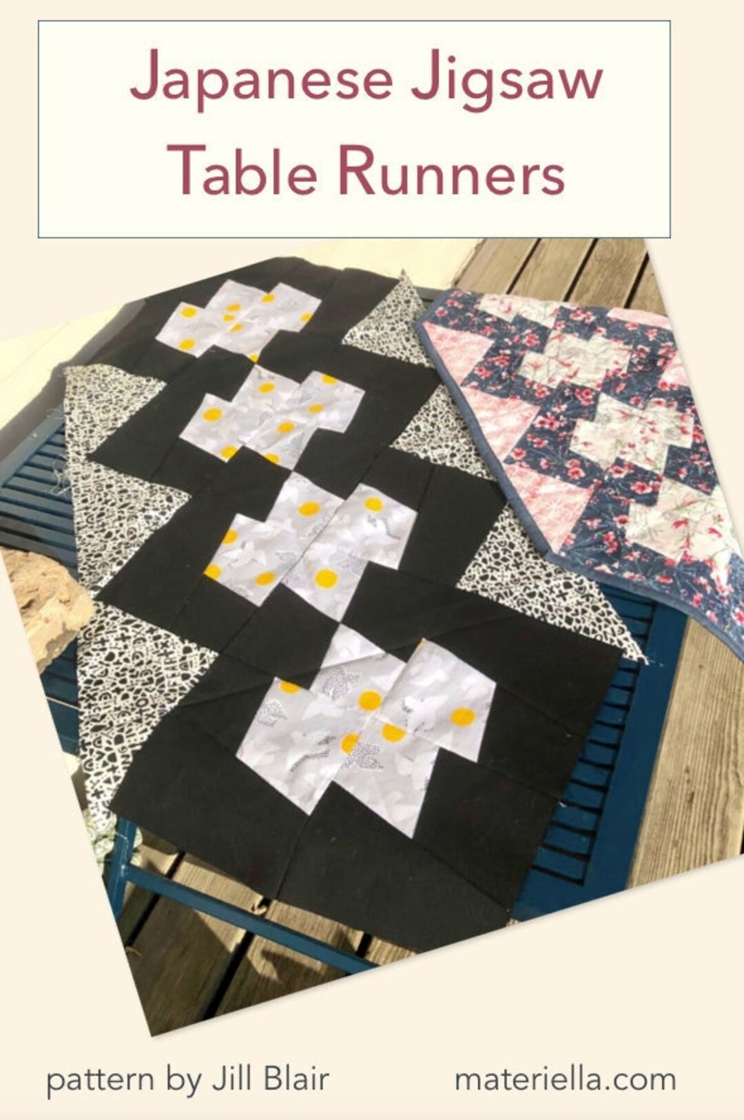 Japanese Jigsaw Puzzle Runners Pattern New Piecing For A Classic Block Printed Pattern Etsy