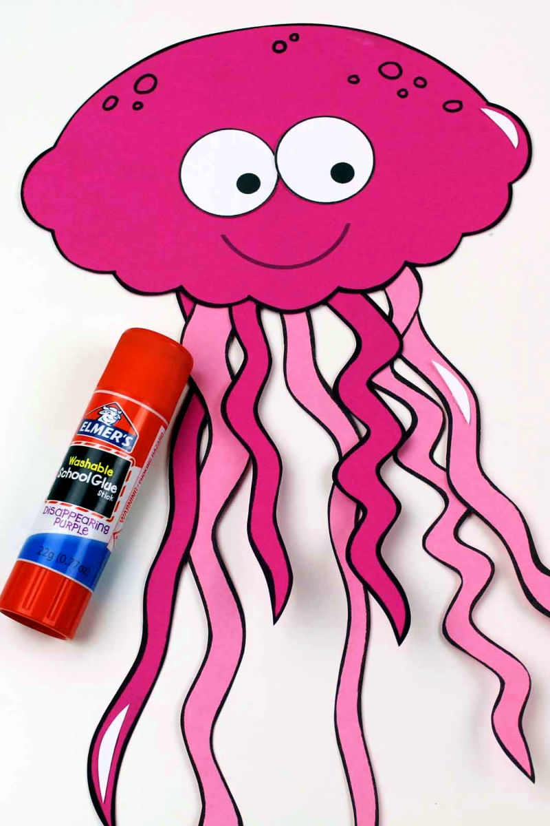 Jellyfish Paper Craft With Free Printable Template Mama Likes This