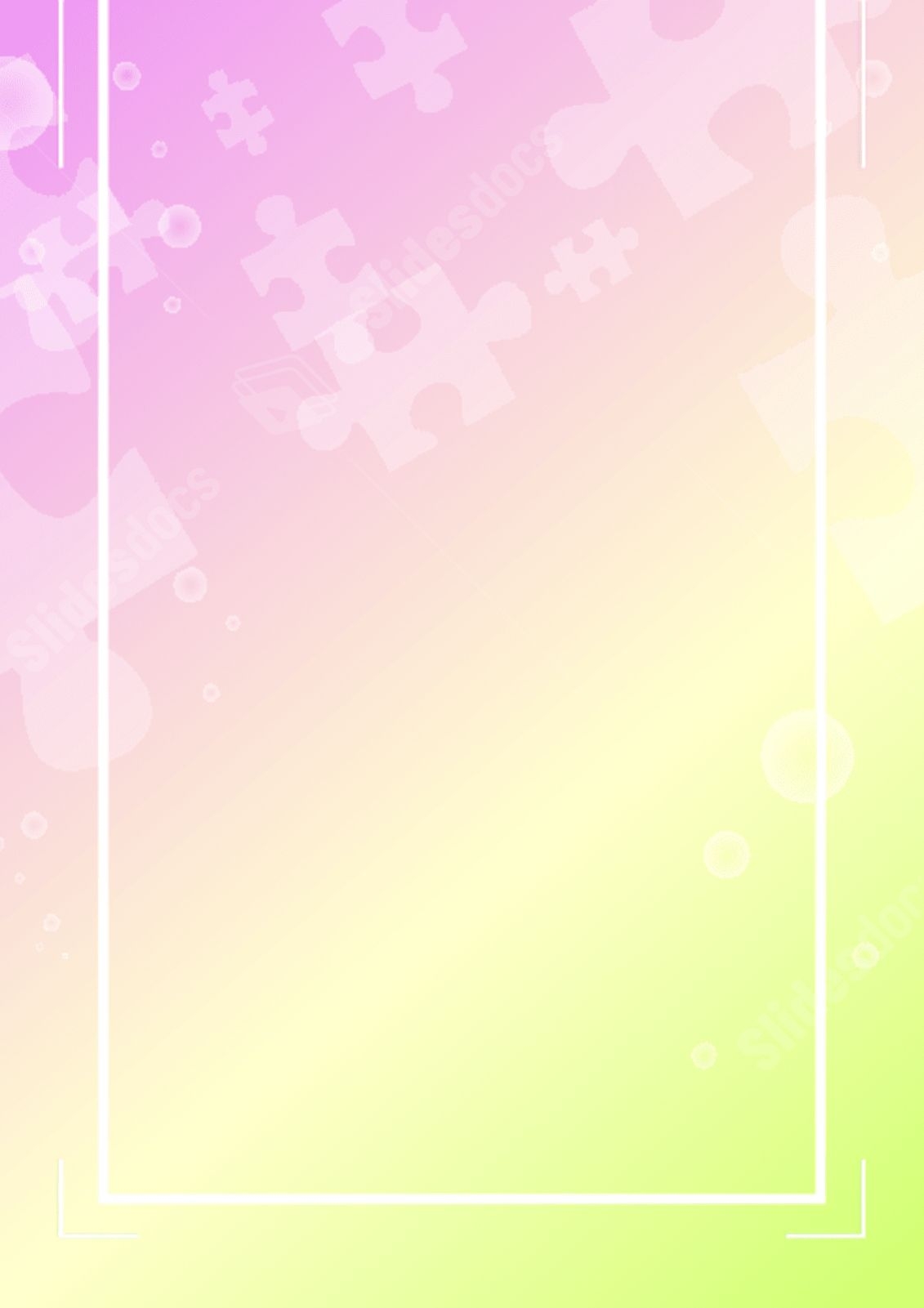puzzle piece border word template