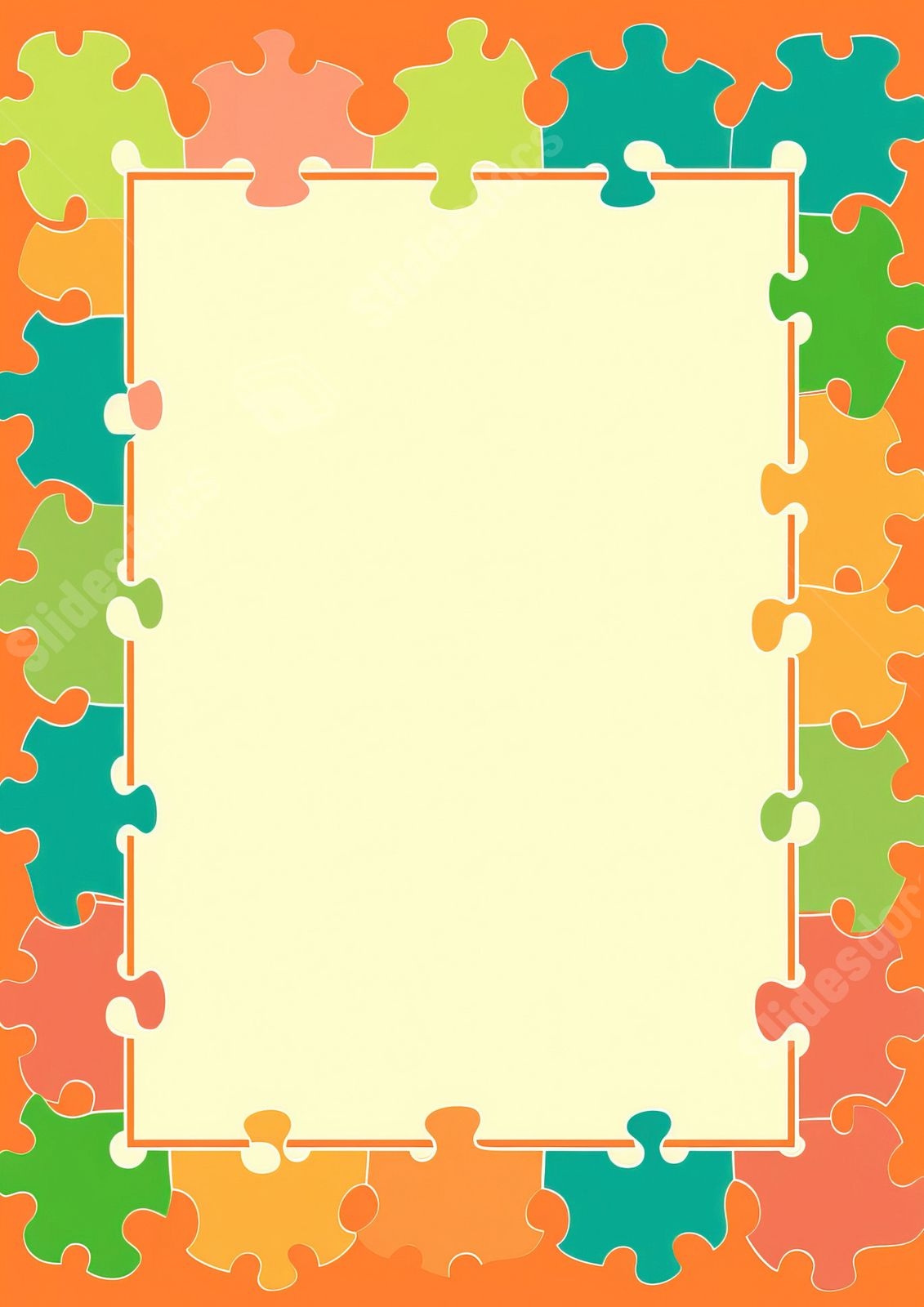puzzle piece word template