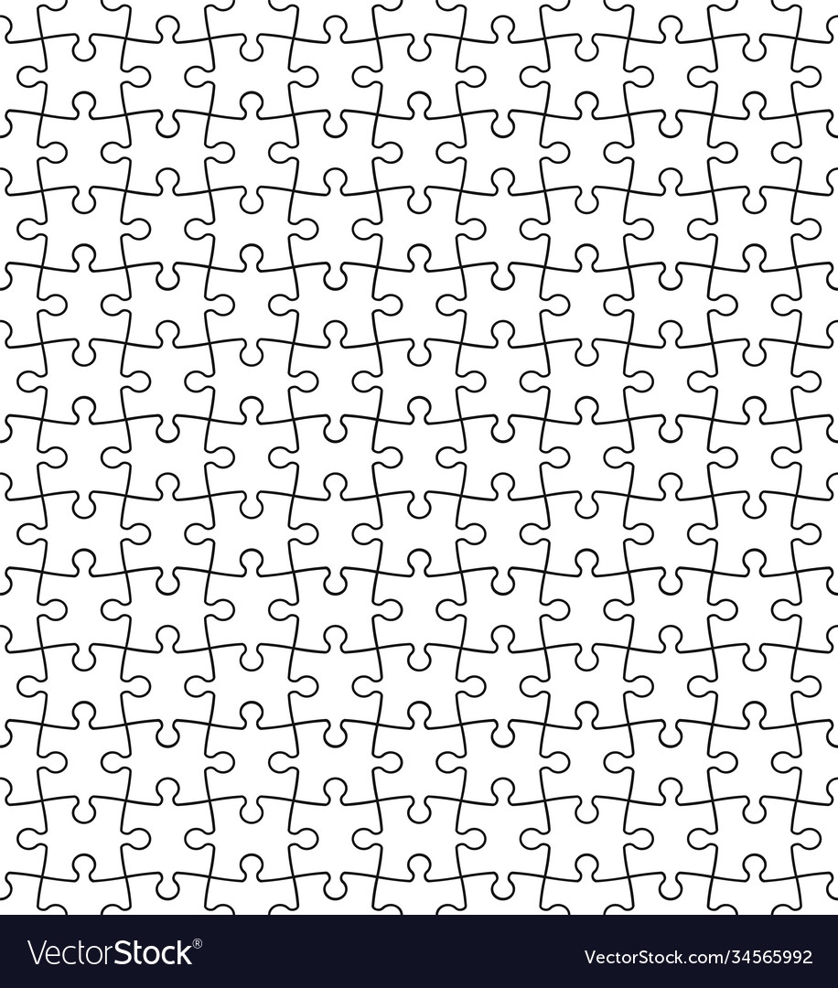 vector jigsaw puzzle template free